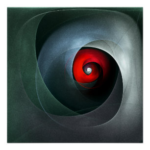 Pôster Padrão de Arte Moderna Abstrato de Roteiro Vermelh