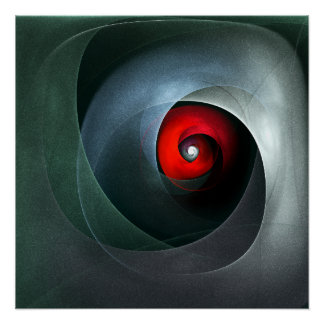 Pôster Padrão de Arte Moderna Abstrato de Roteiro Vermelh