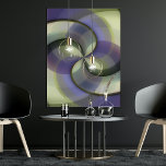 Poster Padrão de Arte Mosaica Onda de Abstrato de Meio Cí<br><div class="desc">Linda forma roxa contemporânea, preta, violeta, verde-menta pastel e círculos espirais geométricos cor-de-amarelo pálido, padrão de abstrato de mosaico. Design de minimalismo elegante, na moda e eclético para o motif artístico, estilo de arte retrô vintage ou amante do motif digital abstrato. Combine este design com as cores do decoro interior...</div>