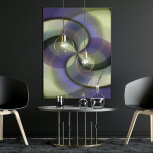 Poster Padrão de Arte Mosaica Onda de Abstrato de Meio Cí