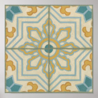 Padrão de Azulejo Decorativo do Velho Mundo