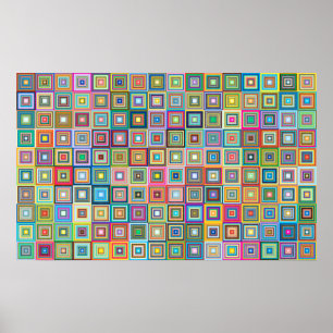 Poster Padrão de Azulejos retrorreflectores coloridos P