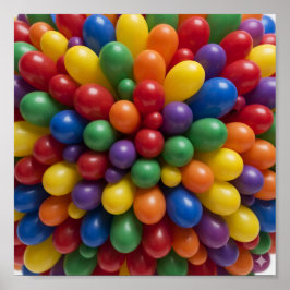 Poster Padrão de Balão Colorido