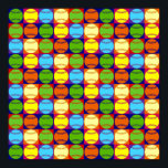 Pôster Padrão de Baseballs da pop Art<br><div class="desc">padrão de baseball pop.</div>