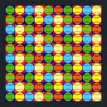 Pôster Padrão de Baseballs da pop Art<br><div class="desc">padrão de baseball pop.</div>