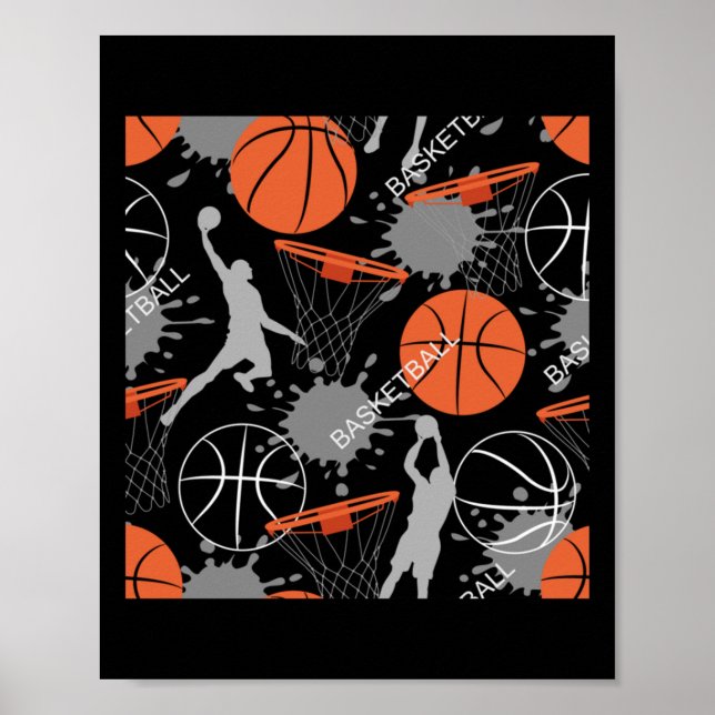 Poster Padrão de basquete (Frente)