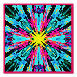 Pôster Padrão de brilho colorido do abstrato