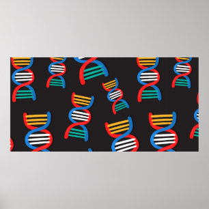 Poster padrão de cadeias de dna