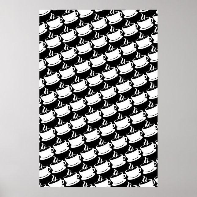 Poster Padrão de café (Frente)