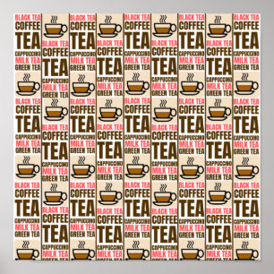 Poster Padrão de CAFÉ TEA