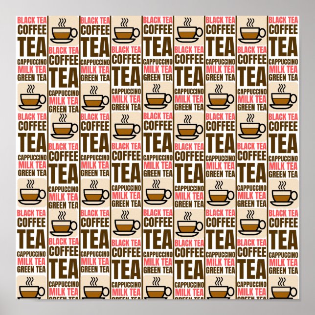 Poster Padrão de CAFÉ TEA (Frente)