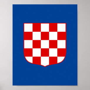 Poster Padrão de casaco de armas croata