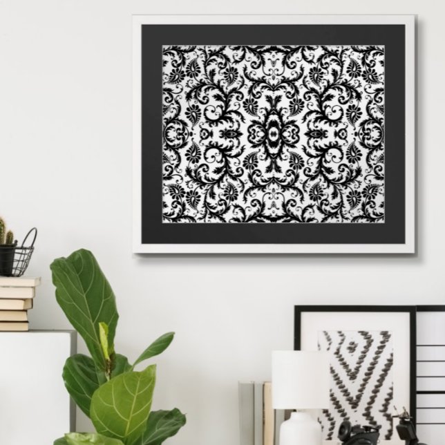 Pôster Padrão de Casamento Damask Swirl 2 (Criador carregado)