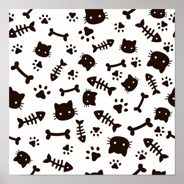 Poster Padrão de Cat (Frente)