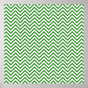 Poster Padrão de Chevron Verde