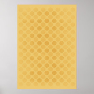 Poster Padrão de círculos amarelos invertidos