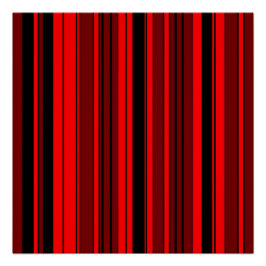 Pôster Padrão de código de barras vermelho geométrico e c