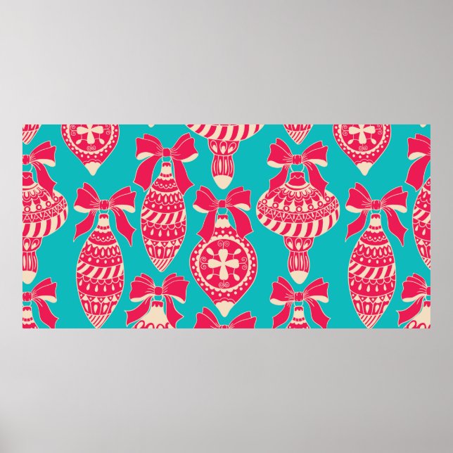 Poster Padrão de colheita de Natal. Padrão sem costura co (Frente)