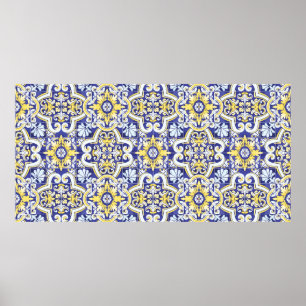 Poster Padrão de colheita sem costura com um efeito atrit