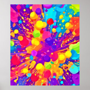 Poster Padrão de cores vibrante