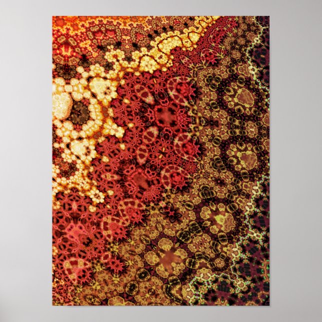 Poster Padrão de Crochê Fractal (Frente)