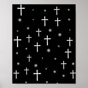Poster Padrão de cruzamentos e estrelas