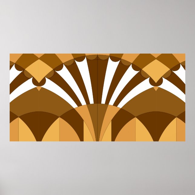 Poster Padrão de decoração de arte de vindima (Frente)