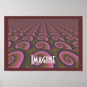 Pôster Padrão de Design Criativo - Imagine