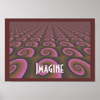 Pôster Padrão de Design Criativo - Imagine