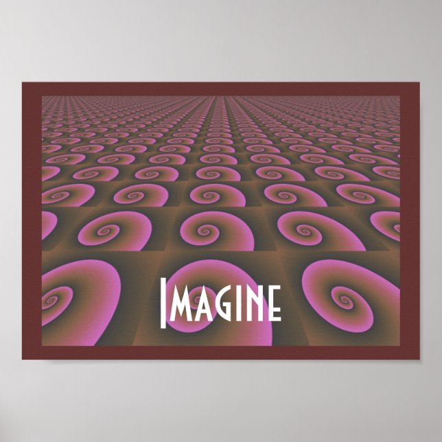 Pôster Padrão de Design Criativo - Imagine (Frente)
