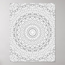 Poster Padrão de Design de Página para Colorir Geometria