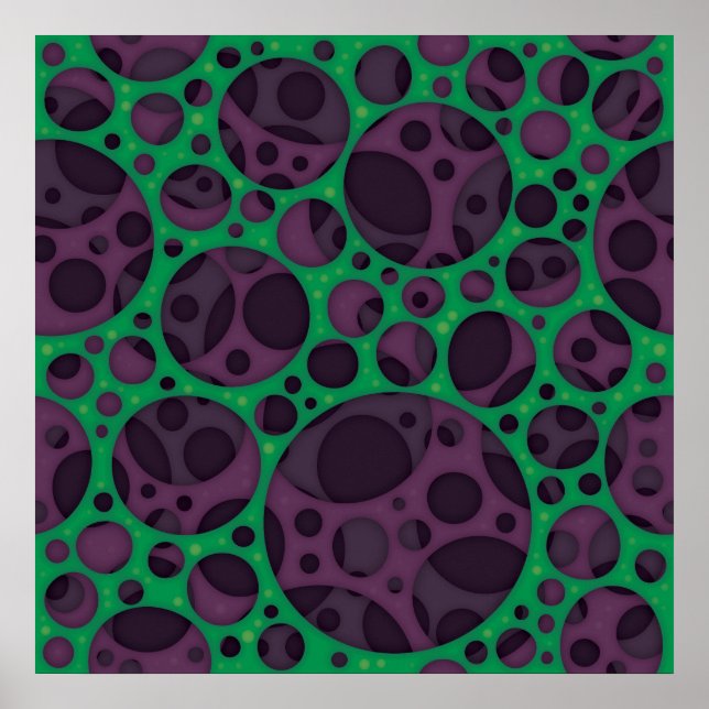 Poster Padrão de Design de retículos de Abstrato de disqu (Frente)