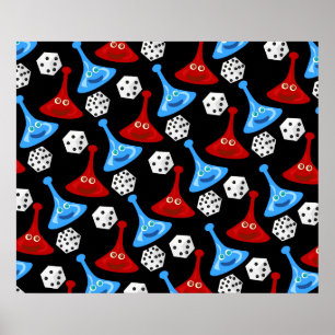 Poster Padrão de diversão e jogos