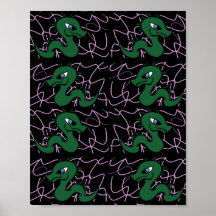 Padrão de dragão verde bebê