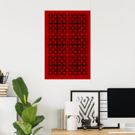 Poster Padrão de Esferas Geométricas Ilusão Óptica 3D Ver