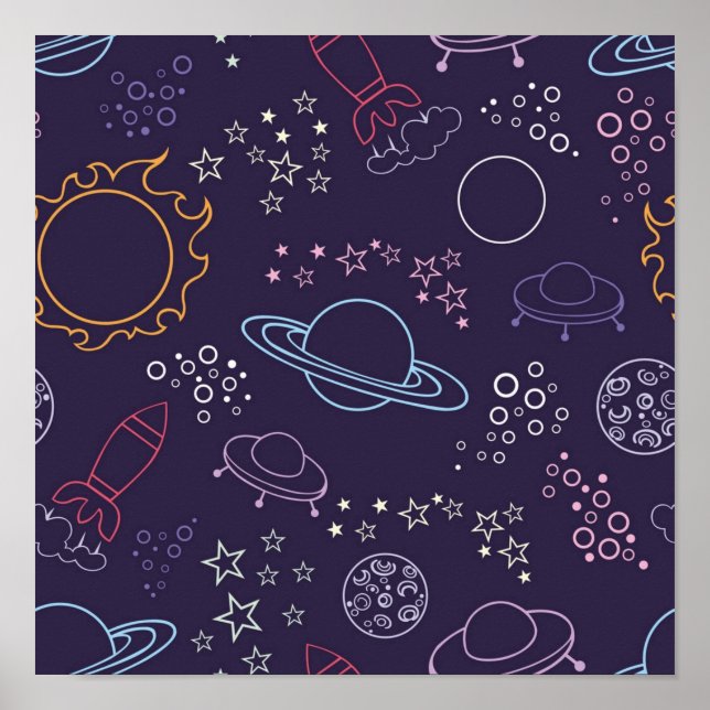 Poster Padrão de espaço (Frente)