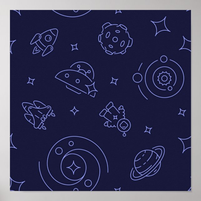 Poster Padrão de espaço (Frente)