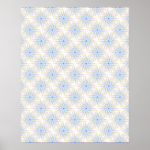 Poster Padrão de Estrela Colorida de Mandala