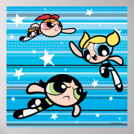 Poster Padrão de Estrela de Raparigas Powerpuff