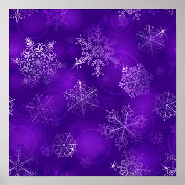 Poster Padrão de flocos de neve (Frente)