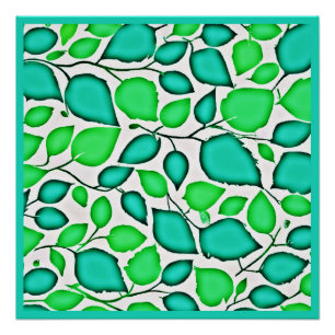 Pôster Padrão de Folgas de Elegância Vivas