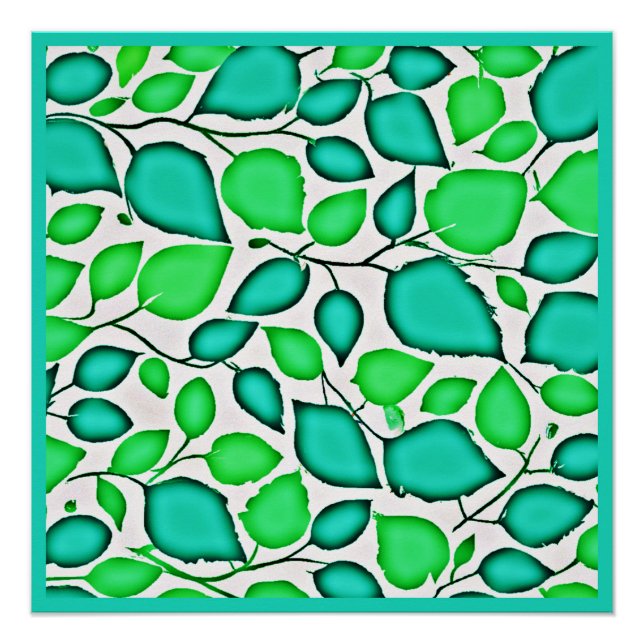 Pôster Padrão de Folgas de Elegância Vivas (Frente)