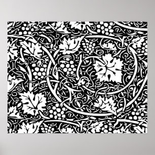 Pôster Padrão de Forma de Papel de Carteira Floral Vinta