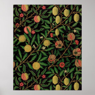 Poster Padrão de fruta de William Morris
