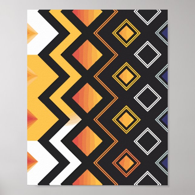 Poster Padrão de Fusão Geométrica Dinâmica (Frente)