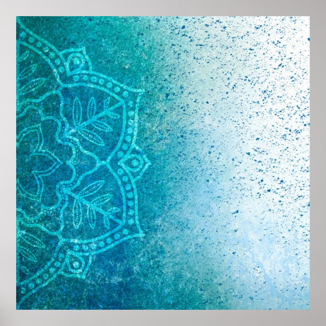 Poster Padrão de gradação de mandala em segundo plano (Frente)