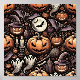 Poster Padrão de Halloween
