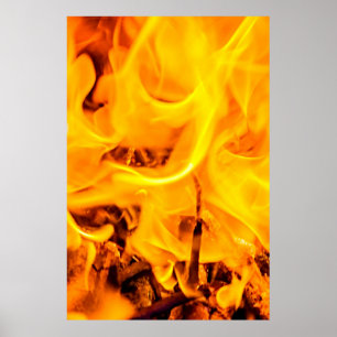 Poster Padrão De Incêndio E Chamas