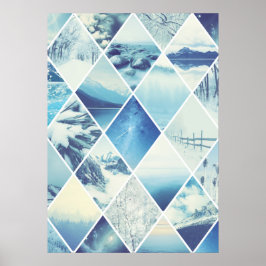 Poster Padrão de Inverno Diamante