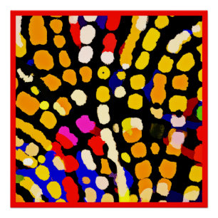 Pôster Padrão de Jogo de Cores Expressivas